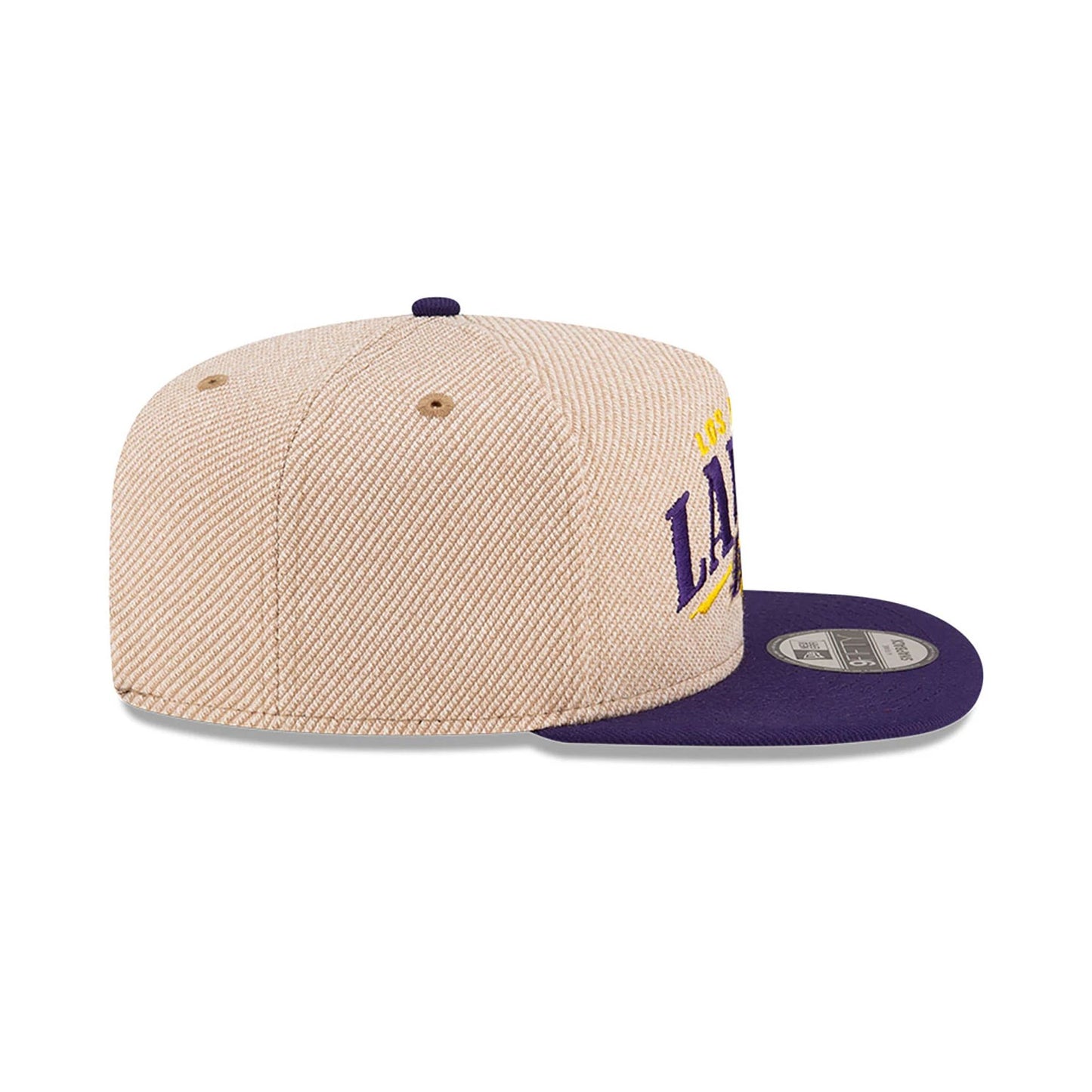 This is a LA Lakers NBA Terry Heather Tan 9FIFTY A-Frame Snapback Adjustable Cap 6