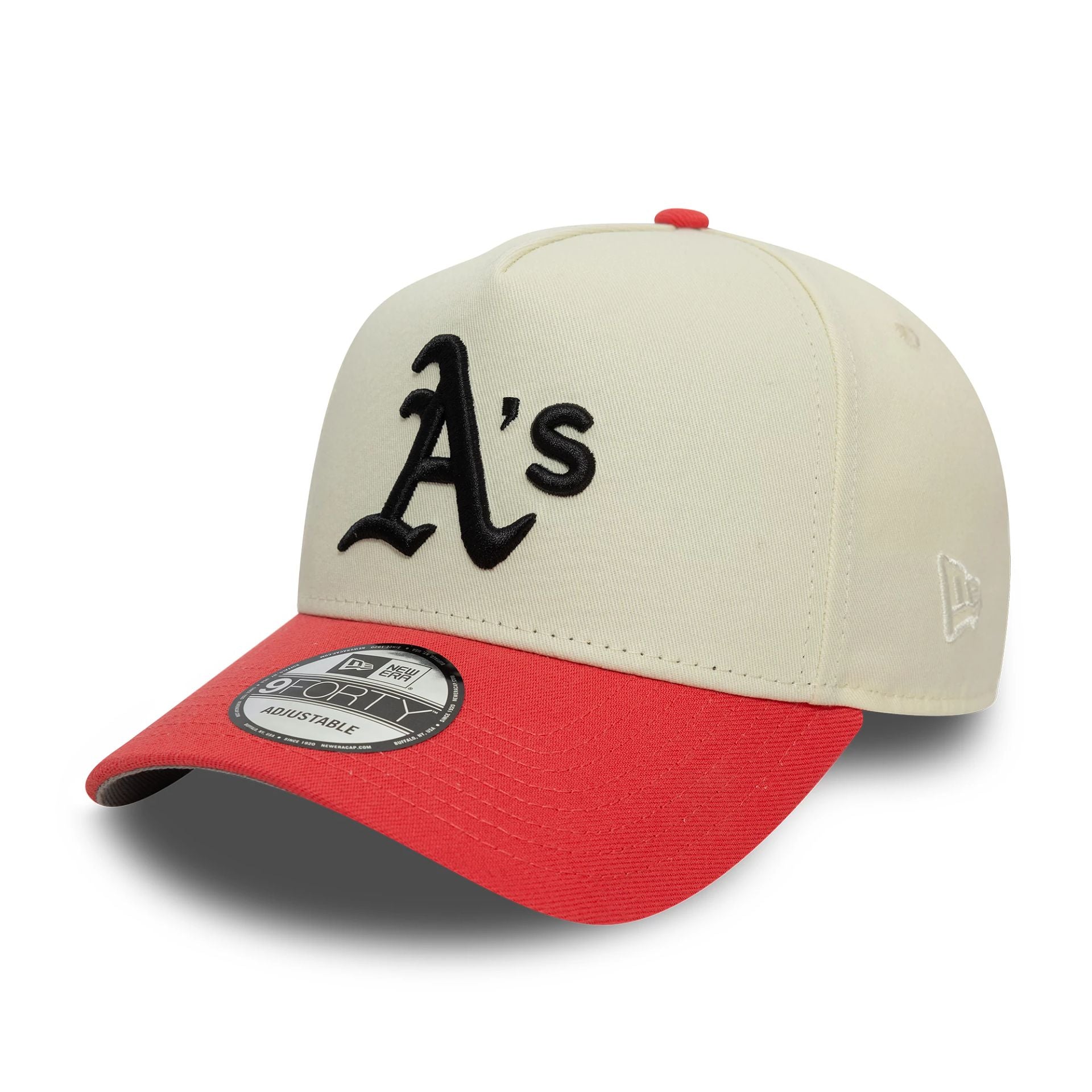 This is a Oakland Athletics MLB Pastel Light Beige 9FORTY A-Frame Adjustable Cap 5