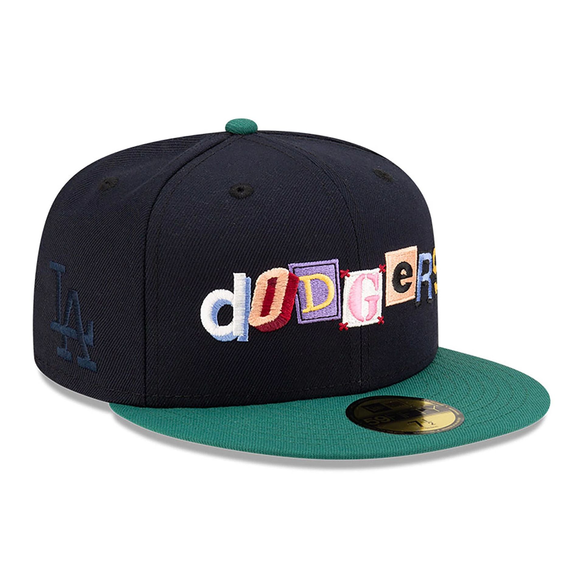 This is a LA Dodgers DIY Note Navy 59FIFTY Fitted Cap 1