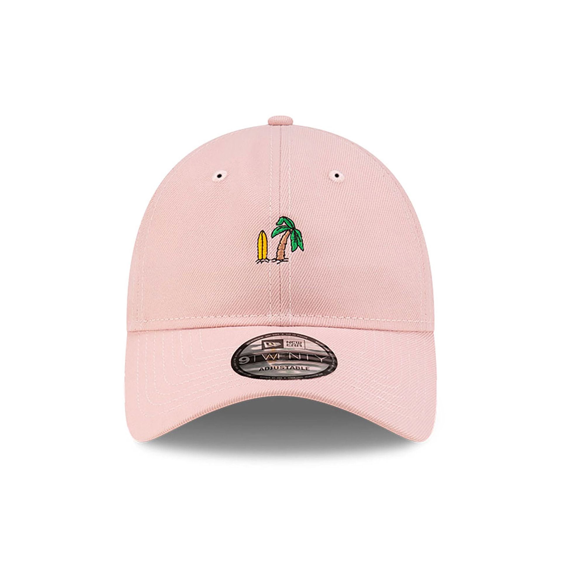 This is a New Era Micro Palm Tree Pink 9TWENTY Adjustable Cap 2