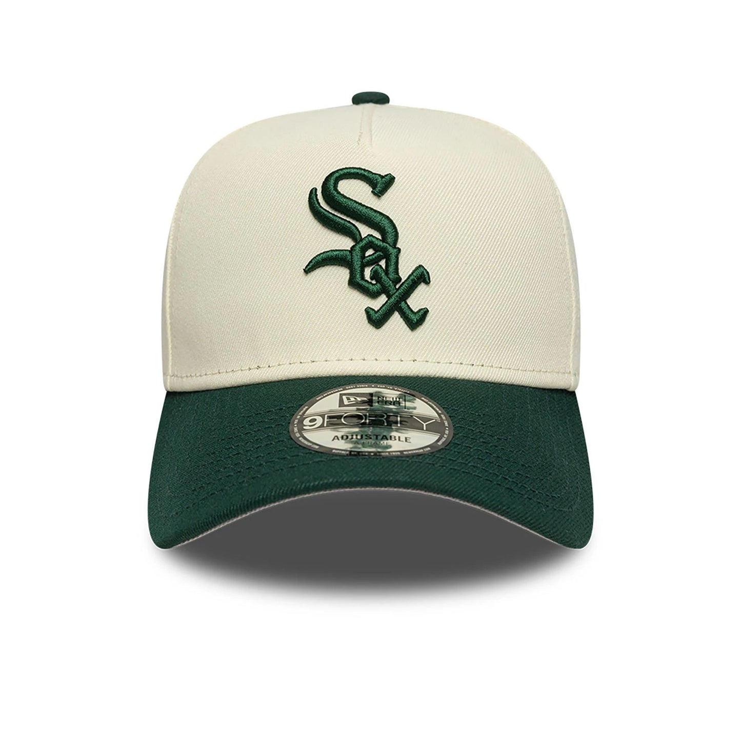 This is a Chicago White Sox Chrome And Dark Green White 9FORTY A-Frame Adjustable Cap 3