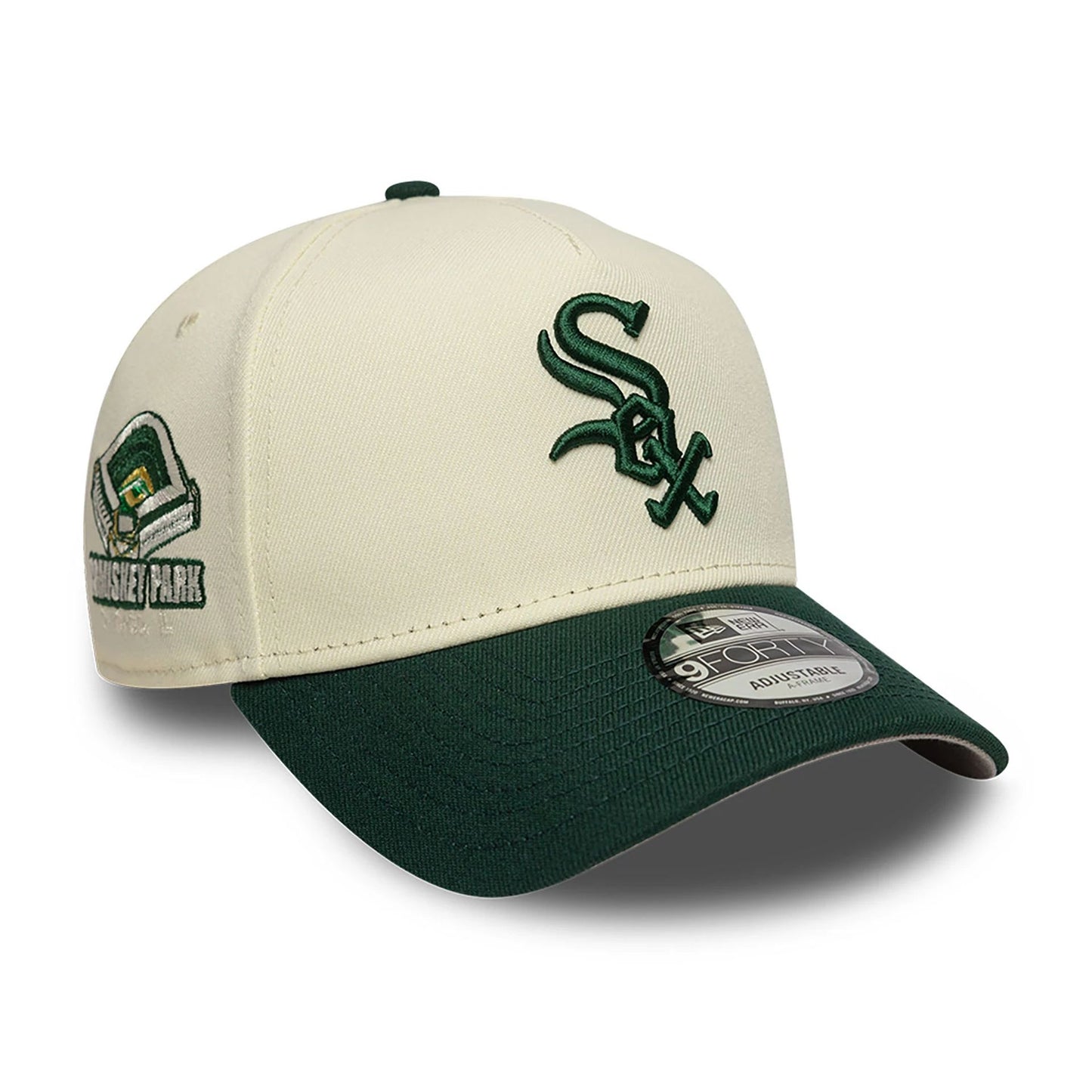 This is a Chicago White Sox Chrome And Dark Green White 9FORTY A-Frame Adjustable Cap 1