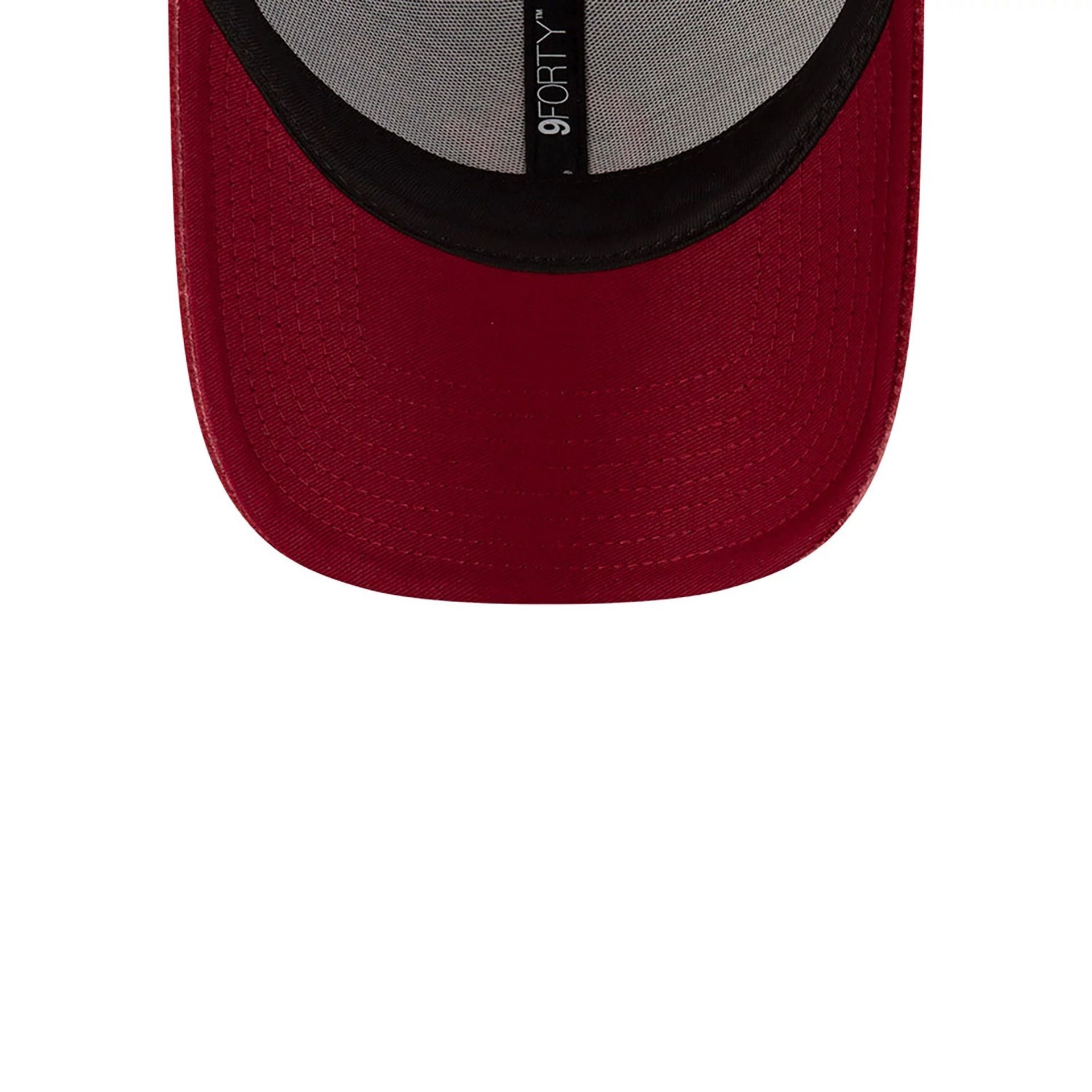 This is a New Era x Tony Delfino Velvet Dark Red 9FORTY Adjustable Cap 4