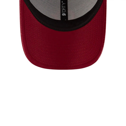 This is a New Era x Tony Delfino Velvet Dark Red 9FORTY Adjustable Cap 4