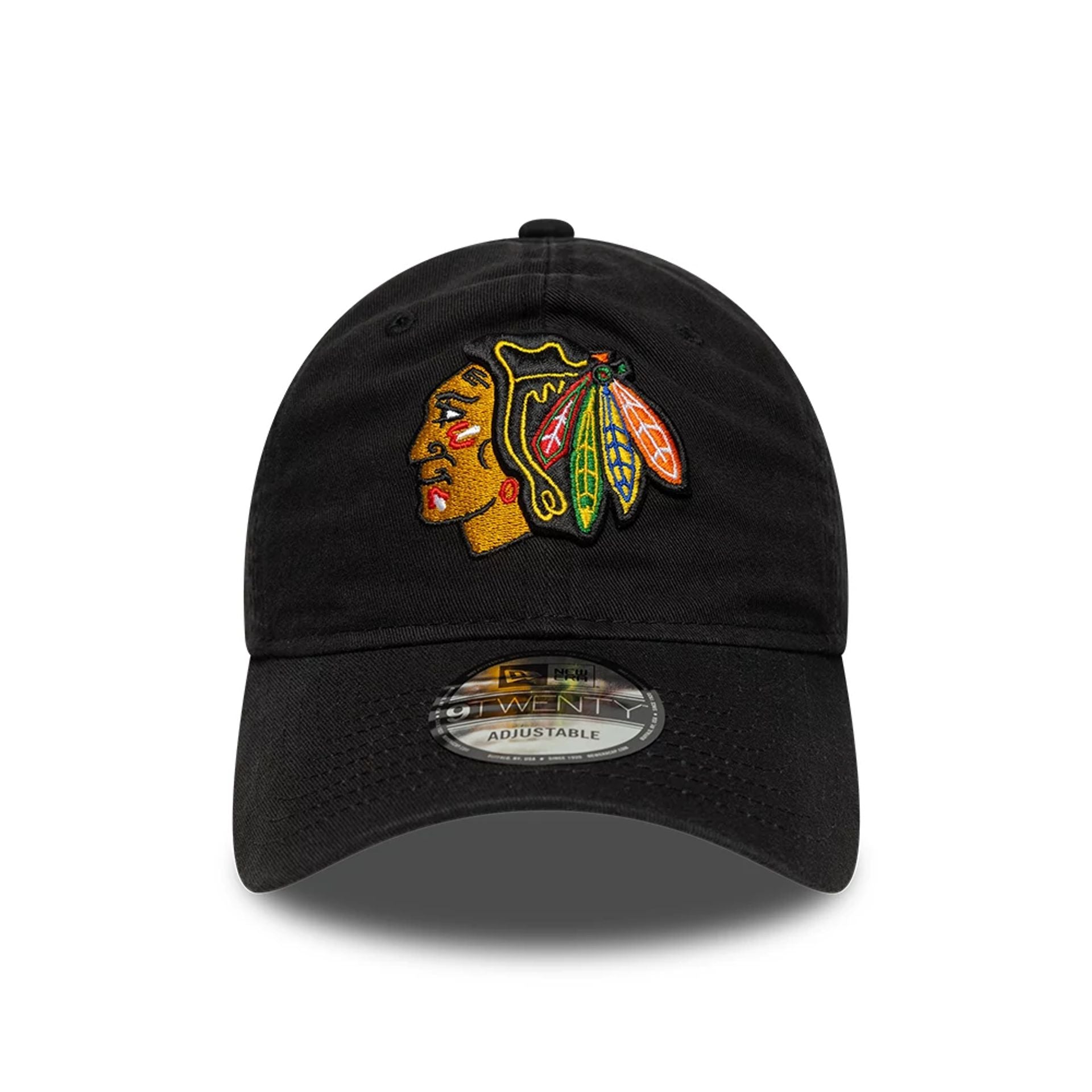 This is a Chicago Blackhawks NHL Black 9TWENTY Adjustable Cap 2