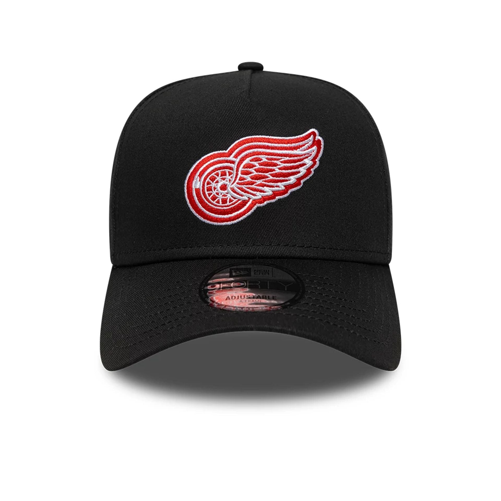 This is a Detroit Red Wings NHL Black 9FORTY A-Frame Adjustable Cap 2