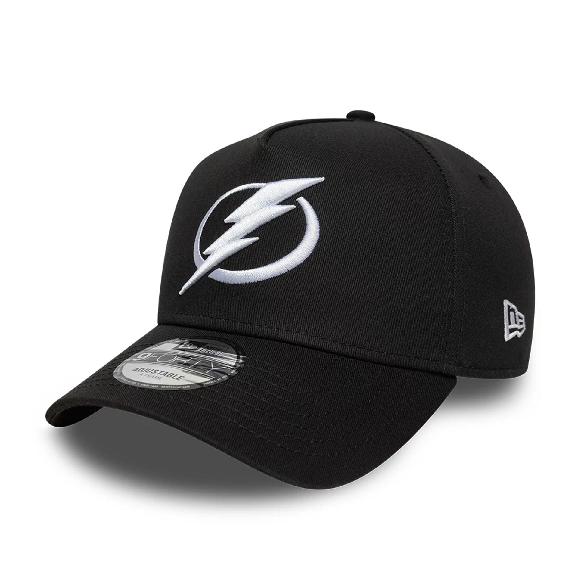 This is a Tampa Bay Lightning NHL Black 9FORTY A-Frame Adjustable Cap 1