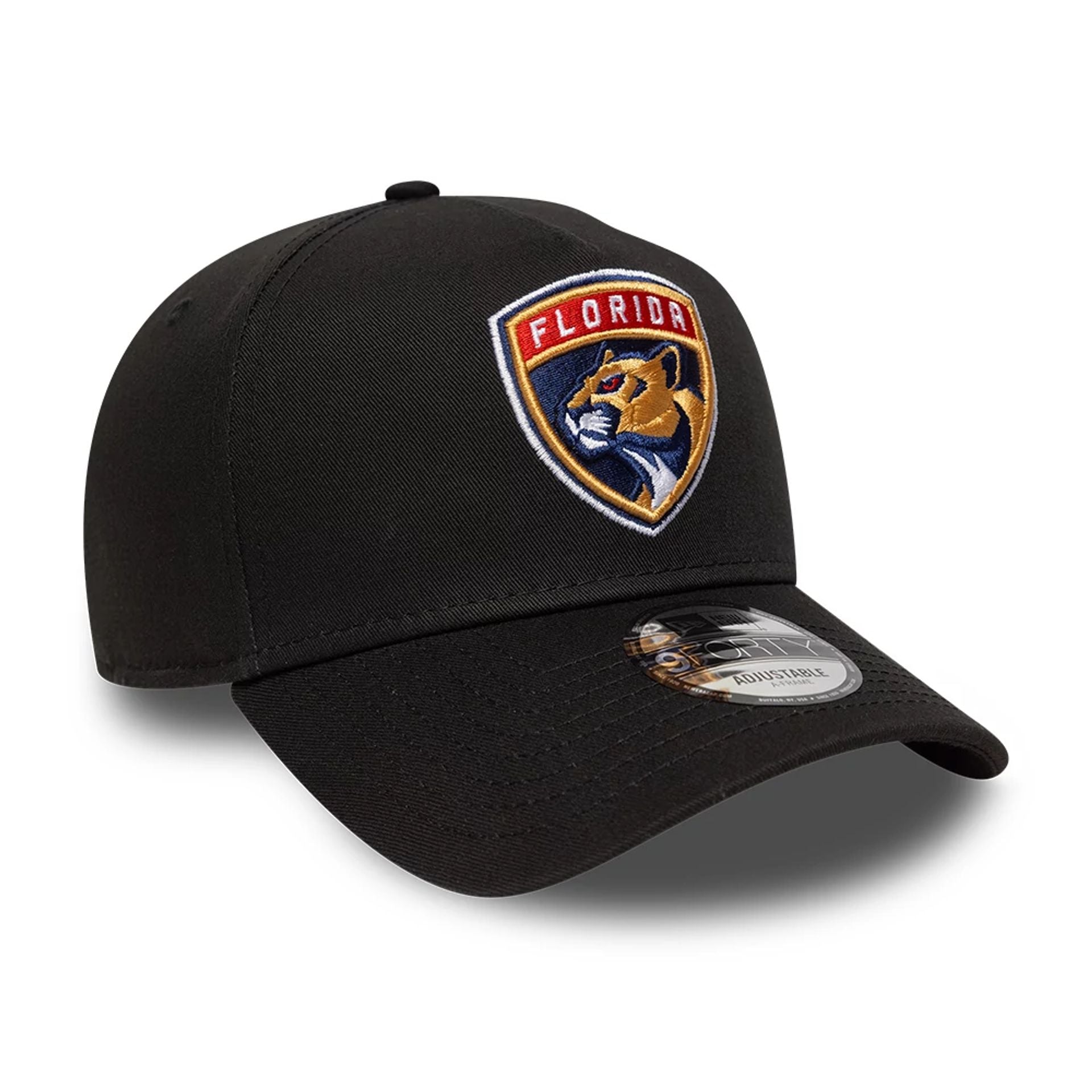 This is a Florida Panthers NHL Black 9FORTY A-Frame Adjustable Cap 1