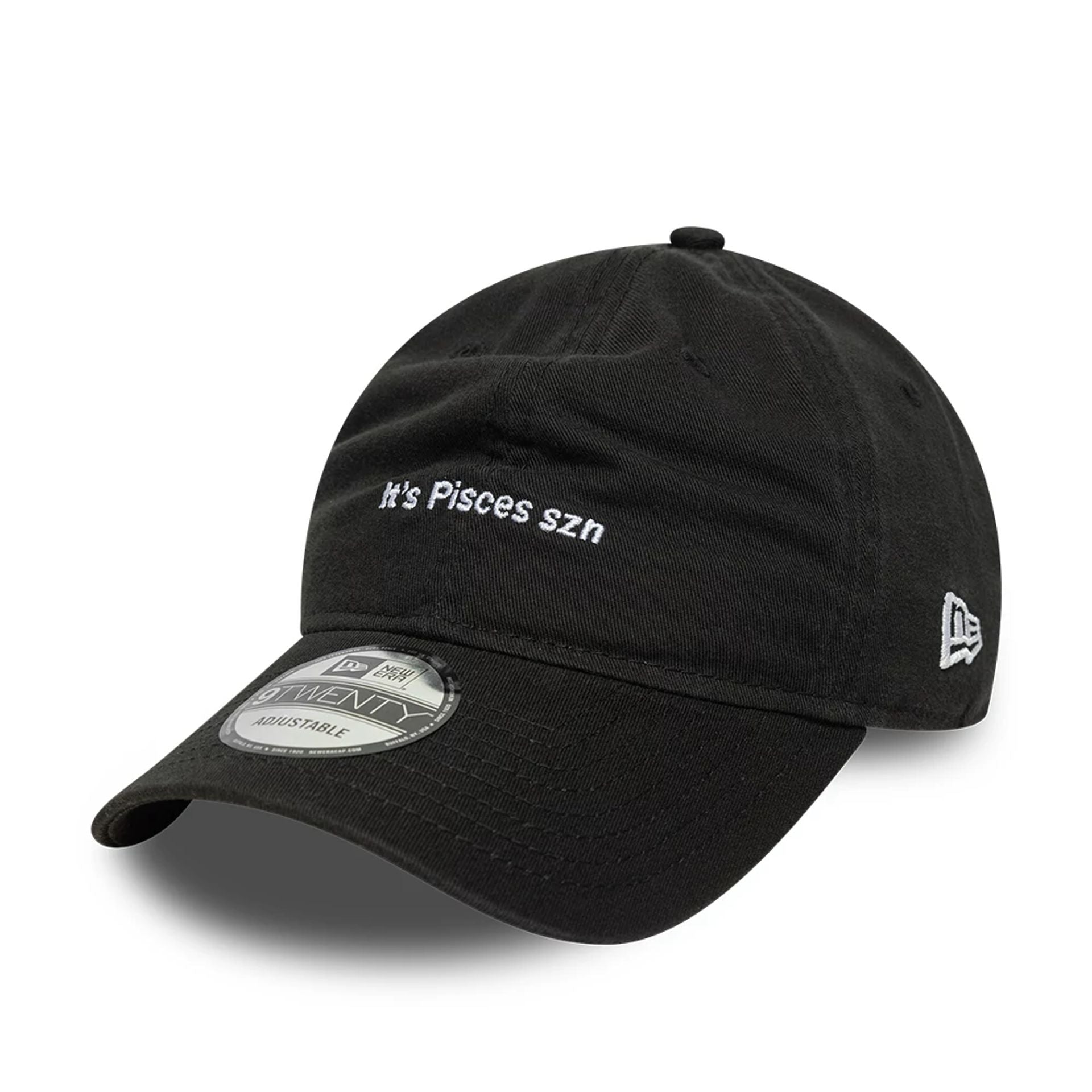 This is a New Era Zodiac Pisces Black 9TWENTY Adjustable Cap 1