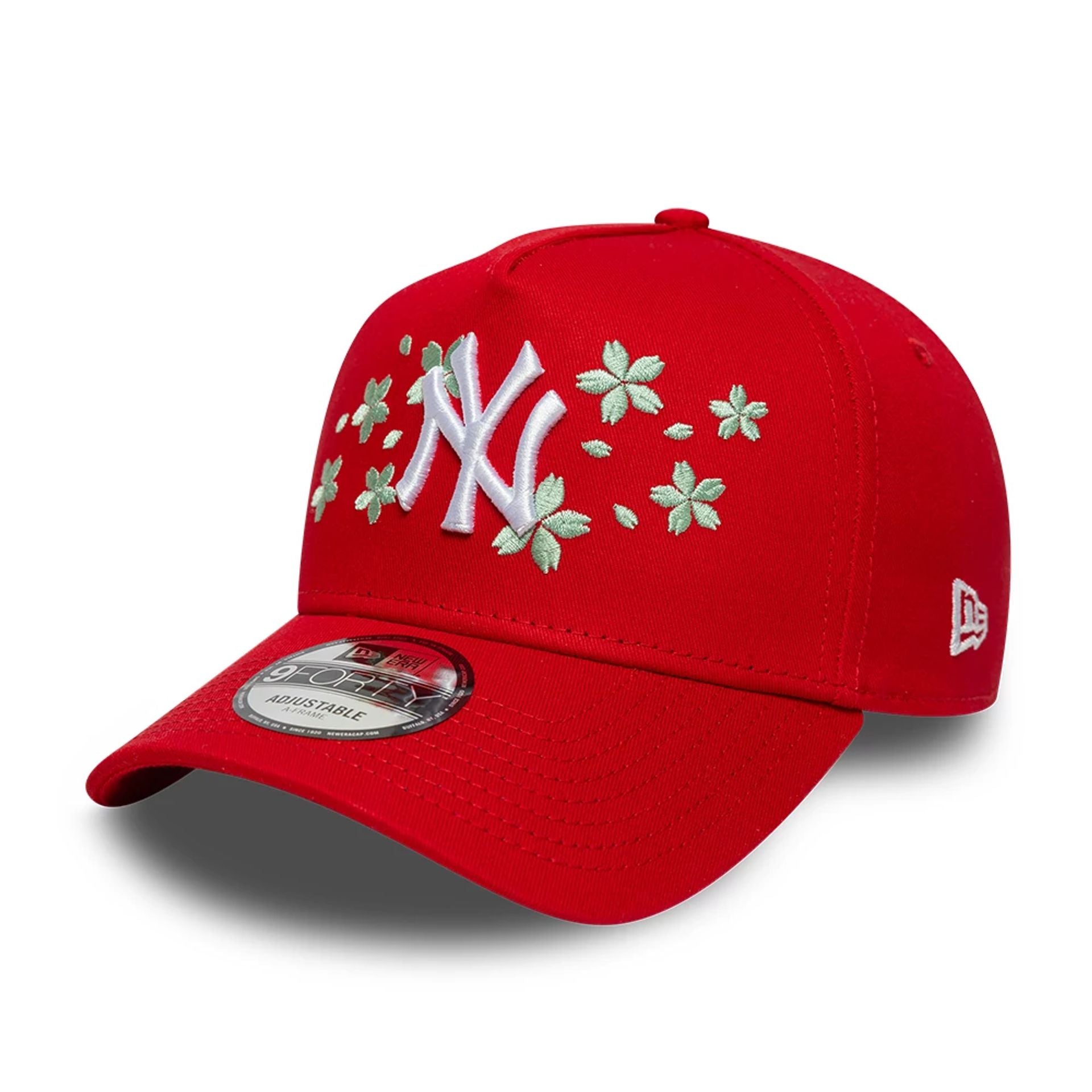 This is a New York Yankees Blossom Red 9FORTY A-Frame Adjustable Cap 1