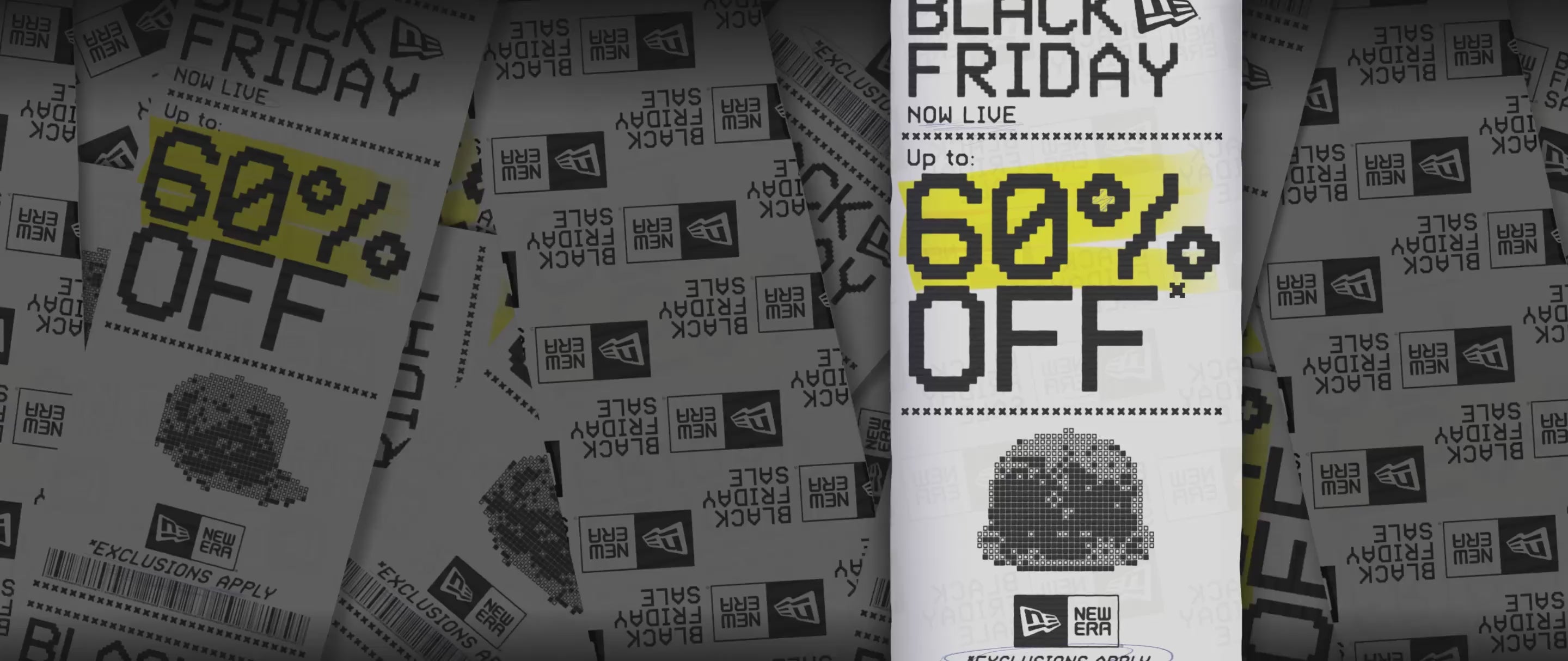 Black Friday 60% off banner receipt 